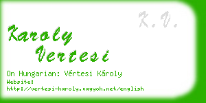 karoly vertesi business card